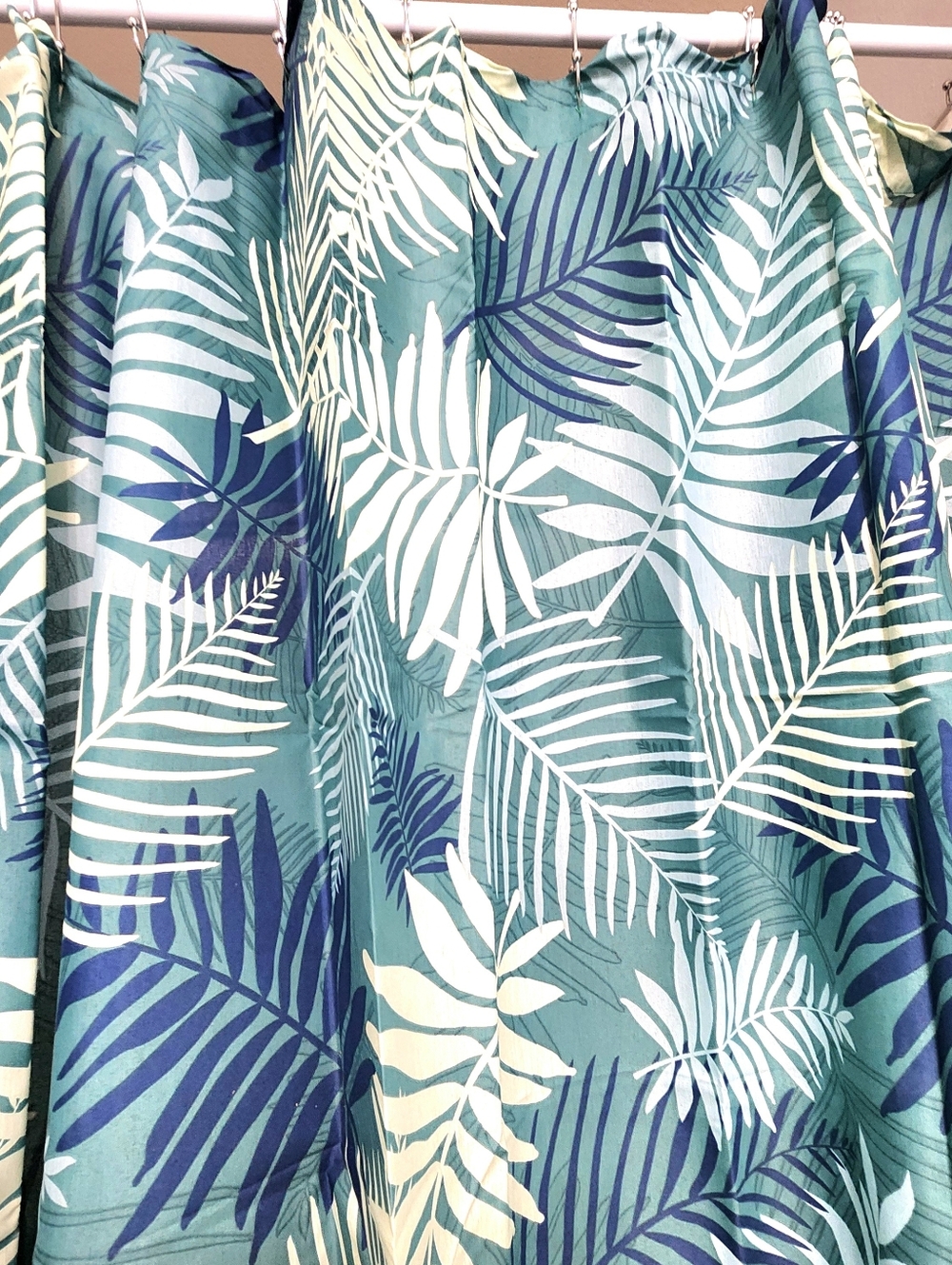 Tropical Palm Leaf Shower Curtain New 72x72 - Home Bath - Picture 10 of 11